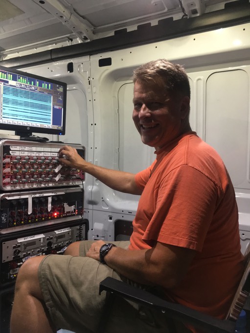 Working in the Recording Van